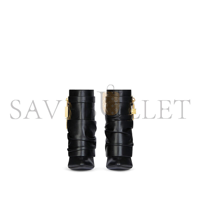 GIVENCHY SHARK LOCK STILETTO ANKLE BOOTS IN NAPPA LEATHER BE604RE2AF-001